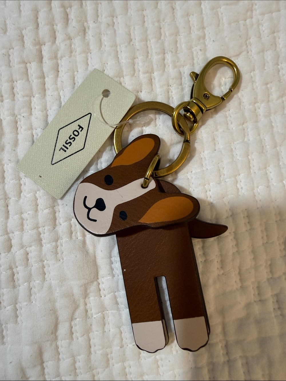 Fossil Dog Keychain Accessory